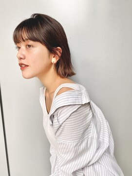 ラレイ ハラジュク(Lalei harajuku) あごラインボブ/コンパクトボブ/くすみベージュ