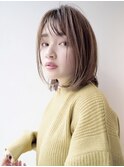 カフネバイガーランド池袋》大人可愛い小顔カットの耳かけロブ