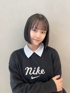 ジーナ 札幌(Zina) 髪質改善＊ふんわりショートボブ＊暗髪