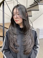 ミリ(mm)&nbsp;レイヤーカット オリーブベージュ カラー 韓国 髪質改善 仙台