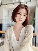 20代30代40代大人可愛い髪質改善カラー肩ラインエアリーボブ