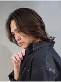 メンズボブメンズミディアムパーマスパイラルパーマルーズパーマ