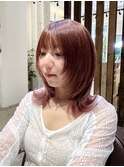 レイヤーウルフ/ナチュラルウルフカット/顔まわりレイヤーカット