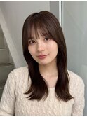 レイヤー/セミロングボブ髪質改善縮毛矯正白髪ぼかしショート
