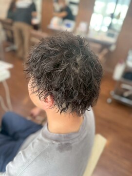 ヘアーショップ エヌアンドエー 幸手店(hairshop N&A) クセ毛のような、ナチュラルパーマ×マッシュ/ブラウン
