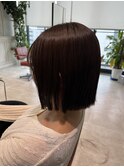 髪質改善切りっぱなしボブ