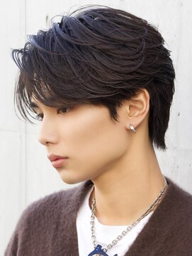 韓国風ニュアンス毛流れセンターパートカルマヘアダウンパーマ