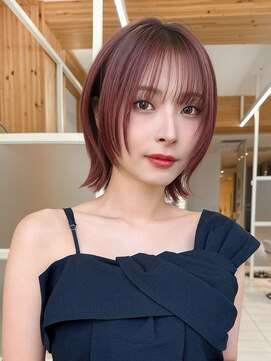 アフロート ディル(AFLOAT D'L) スモーキーブラウンカラー顔周り似合わせカットシャギーカット