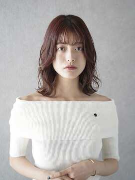 エルズ 大宮店(ailes) ミディアム×ピンクブラウン