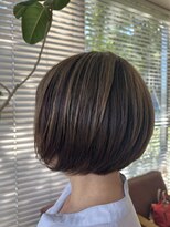 アース 三田南ウッディタウン店(HAIR&MAKE EARTH)&nbsp;可愛い小顔ショートボブ前下がりショートハイライト