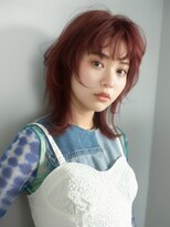 シオン(shion)&nbsp;くびれミディ前髪ピンクベージュ顔周りレイヤー_F1493