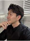 大人男子ヘアビジネスヘアセンターパートショートヘア30代40代