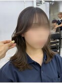 ◎小顔前髪顔まわりくびれレイヤー鎖骨ミディアム