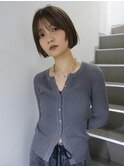 ケアブリーチ 切りっぱなしボブ レイヤーボブ 流しバング