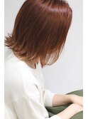 COCORA GUEST STYLE　切りっぱなしボブ×オレンジカラー
