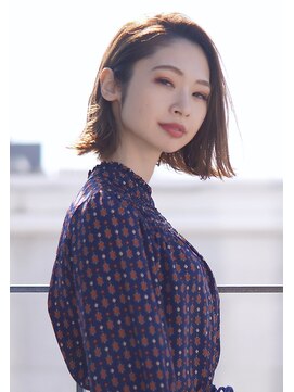 アトリエ フェム(atelier.fem) 切りっぱなしボブ×ラフベージュ