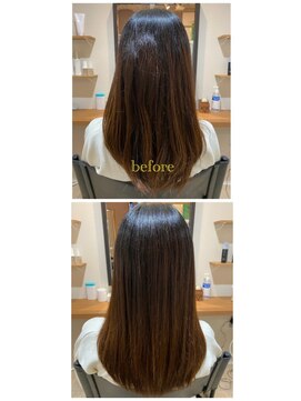 ヘアースパ カラマ(hair spa kalama) 煌水ストレートスタイル　Before After