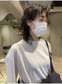 bibitoウェーブパーマ　ウルフカット　ネオソバージュ　くるくる