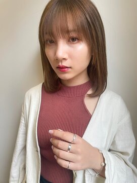 ジュネス 奈良橿原(Jeunesse) 小顔ストレートボブ×シアベージュ