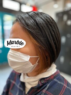 マーブルヘアー(Marble hair) ブリーチなしのフェイスフレーミング