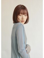 クーラアオヤマ(Cura Aoyama) スタイル名 ボブ顔まわりカット×カール縮毛矯正