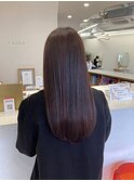 【水素カラーで髪質改善仕上がり】艶ストレートヘア/ブラウン