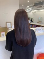 ピシェ ヘア デザイン(Piche hair design) 【水素カラーで髪質改善仕上がり】艶ストレートヘア/ブラウン