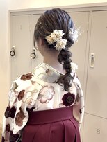 マイン(MINe) 卒業式　編みおろし　金箔　ドライフラワー　ヘアセット　はかま