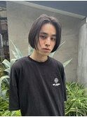 メンズボブウルフメンズミディアムレイヤーカットメンズウルフ