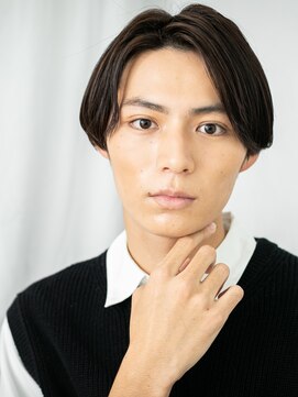 トニーアンドガイ メン 与野駅前店(TONI&GUY MEN) 20代30代アッシュブラック刈り上げ王道メンズカットe与野