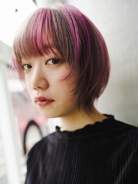 マノ 千歳烏山(MaNO) 【a8】ショート韓国ボブハイライト髪質改善ブリーチ前髪20代49