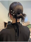 |mizuho|結婚式お呼ばれヘアタイトシニヨンパーティーヘア
