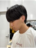 黒髪マッシュナチュラルマッシュメンズヘア韓国ツーブロック