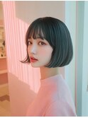 【茨木/白髪ぼかし】40代 大人ワンレンボブ