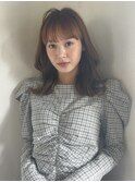 ミニウルフレイヤーカット顔周り前髪韓国ミディアムロング恵比寿