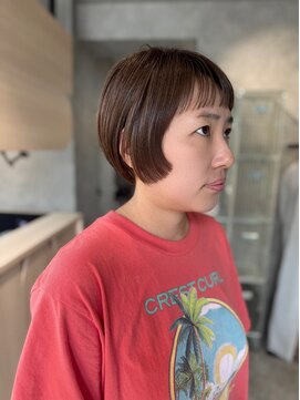 クス(KUsU) ショートボブ/マロンベージュ/姫カットレイヤー