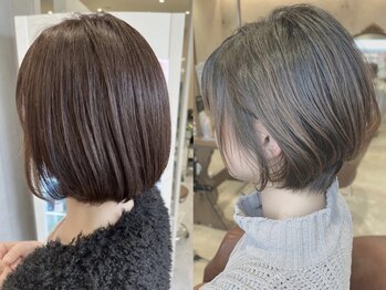 スピンヘアフラッフィ(Spin hair fluffy)の写真/ショート,ボブ特化のstylist在籍!小顔×360°美シルエット[茨木/髪質改善/トリートメント/白髪ぼかし/学割]