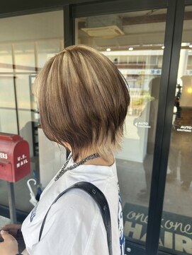 ワンバイワン(One×One) 【林】ホワイトベージュ×デザインブラウン