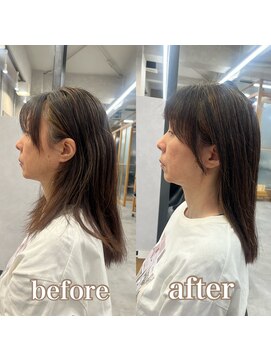 ヘアサロン ドットプラス 町田店(dot. plus) 黒髪カタログ/クラゲヘアー/オリーブグレー/町田