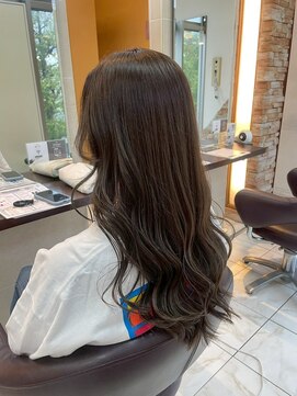 髪質改善/顔周りレイヤーカット/グレージュ[千葉/千葉駅]