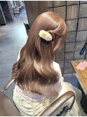 ブリーチ無しでできるまろやかピンクベージュ