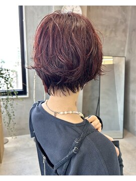 テトヘアー(teto hair) レッドカラー 暖色ブリーチなし ピンクパープル