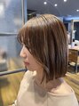 サンカリ SANKARI 船木店 顔まわりレイヤー重めボブ