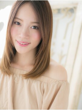 モッズ ヘア 福岡姪浜店(mod's hair) *mod's姪浜*…センターパートで小顔ナチュラルセミディc