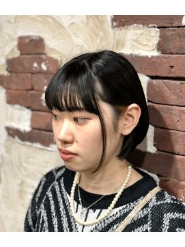 ヘアー クリエイト カルバリ(HAIR CREATE Calbari) 前下がりボブ×ピアスカラー