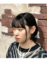 ヘアー クリエイト カルバリ(HAIR CREATE Calbari) 前下がりボブ×ピアスカラー