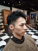 モリゲン フェローシップ レグ(MORIGEN fellowship REGU)&nbsp;サイドパートかき上げフェード2ブロックショート