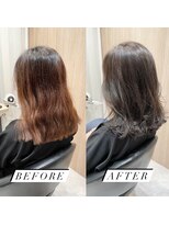 メゾンドイギー(MAISON de IGGY)&nbsp;グレージュカラーでイメチェンbefore→after＊ラベンダーカラー