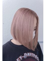 デビュー ヘアーメイク&nbsp;ワンレンボブ　ピンクベージュ