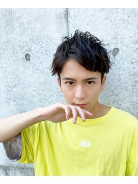 アクト 仙台 deuxieme(ACT) スーツ短髪束感モテる黒髪ツーブロックメンズスタイル